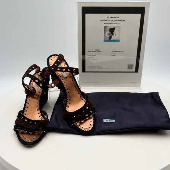 Prada Shoes - Authenticated Prada Wedge Sandal